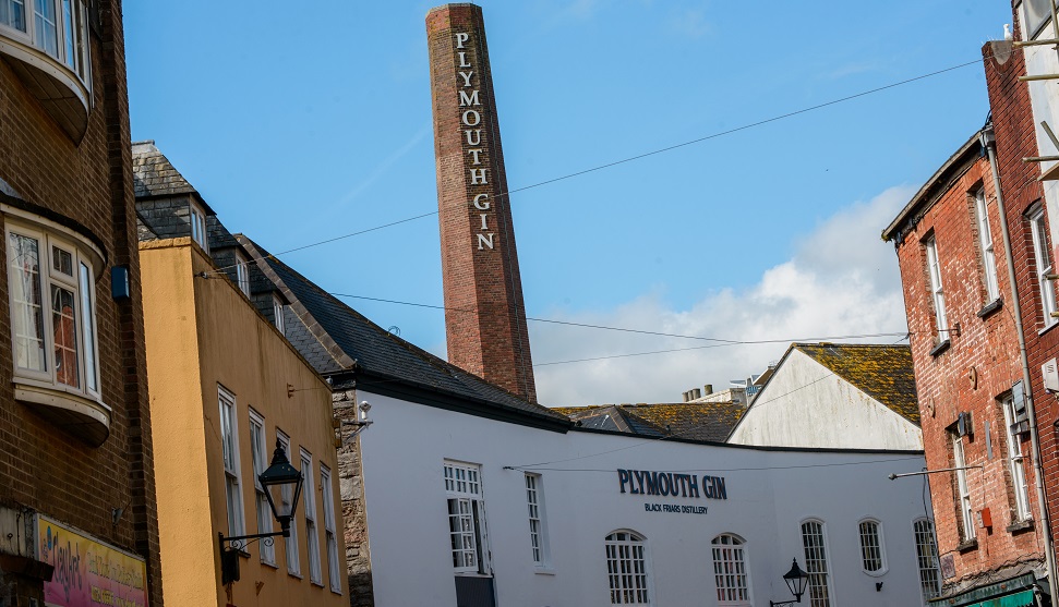 Front view of the Plymouth Gin Distillery 
